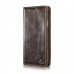 Samsung Galaxy S5 - Caseme Vintage Luxury Slim Flip PU Leather Stand Protective Phone Cover Case - Brown